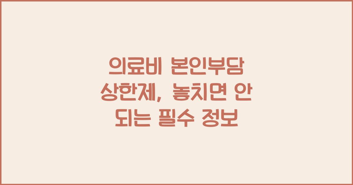 의료비 본인부담 상한제
