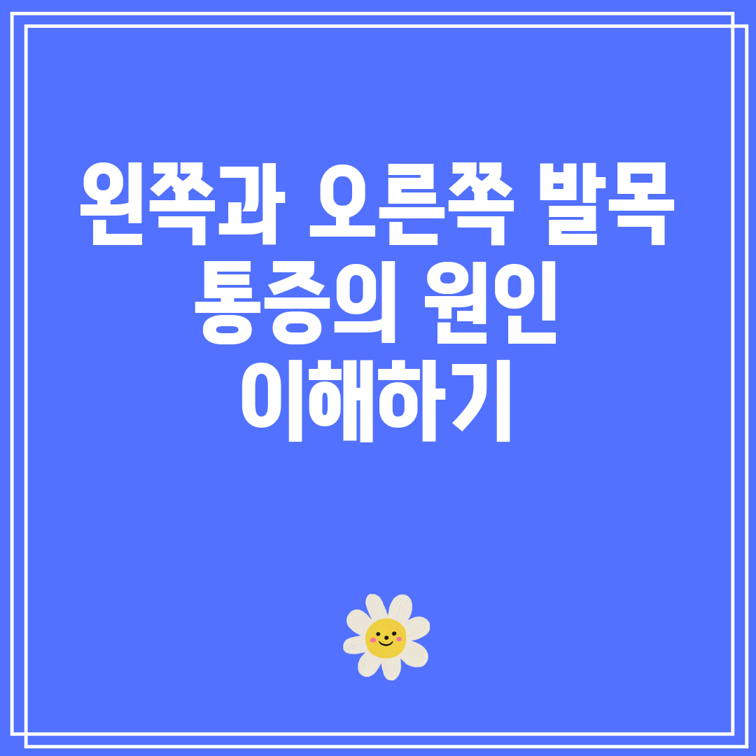 왼쪽과 오른쪽 발목 통증의 원인 이해하기