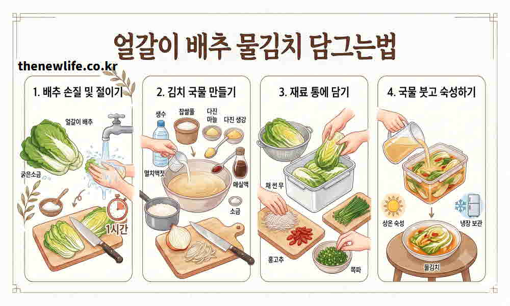 얼갈이 배추 물김치 담그는법