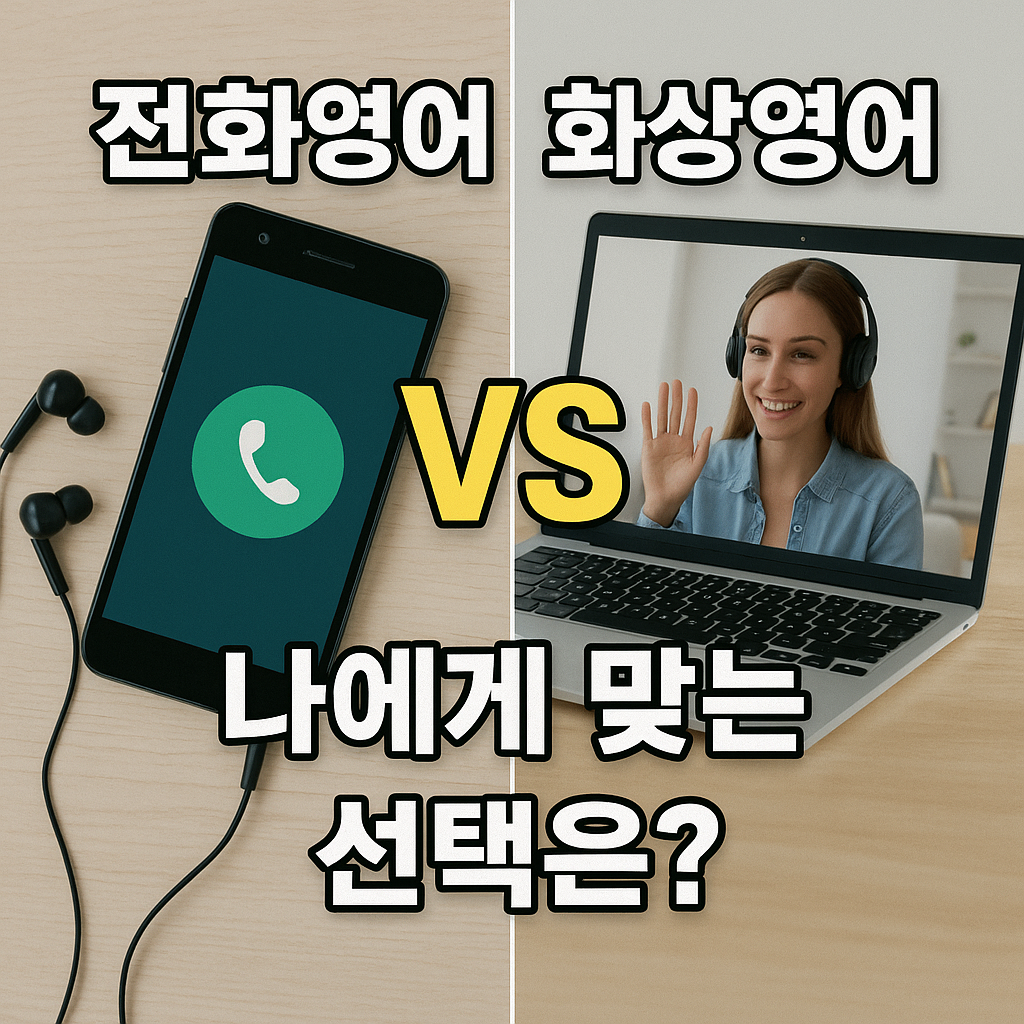 전화영어, 화상영어, 장단점, 영어 수업 비교하기