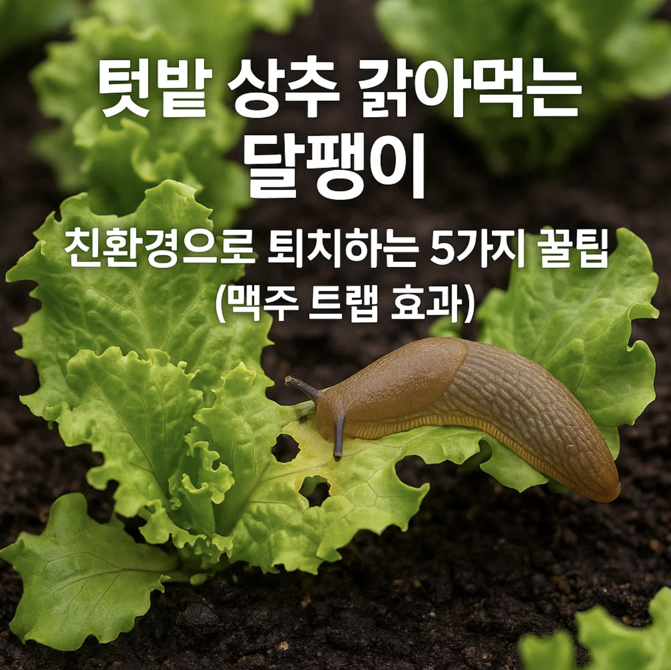 텃밭 상추 갉아먹는 달팽이, 친환경으로 퇴치하는 5가지 꿀팁 (맥주 트랩 효과)