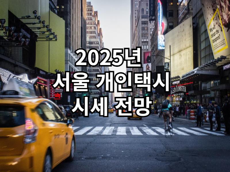 2025년 서울 개인택시 시세 전망
