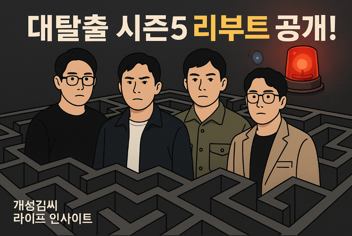 대탈출 시즌5,대탈출 시즌5 방영일,대탈출 시즌5 멤버,대탈출 시즌5 줄거리,대탈출 더 스토리,대탈출 시즌5 리뷰