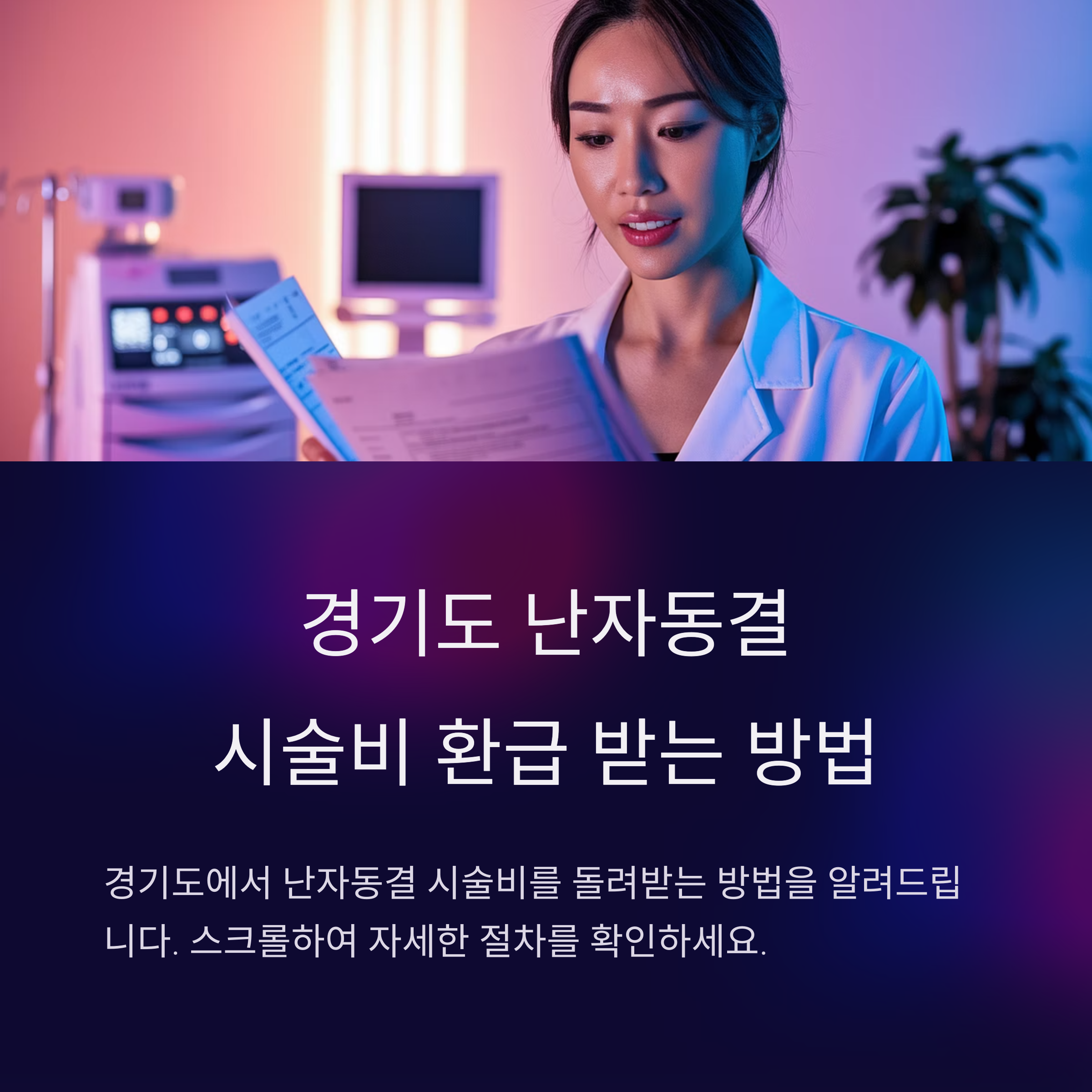 난자동결 시술비 지원 – 경기도 환급제도 안내