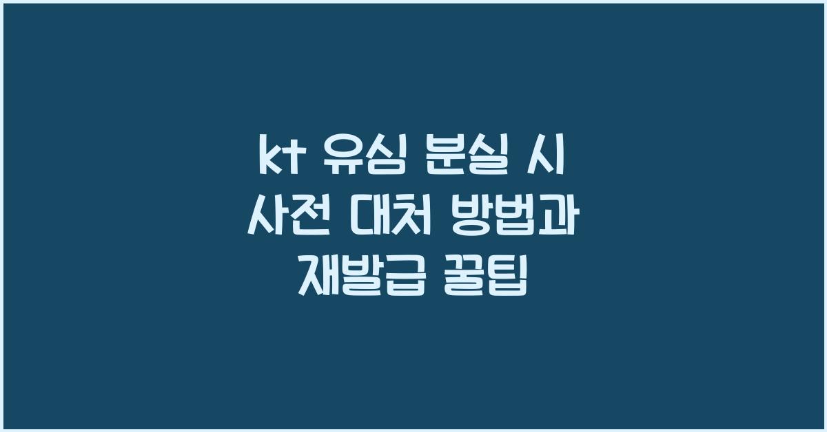 kt 유심 분실