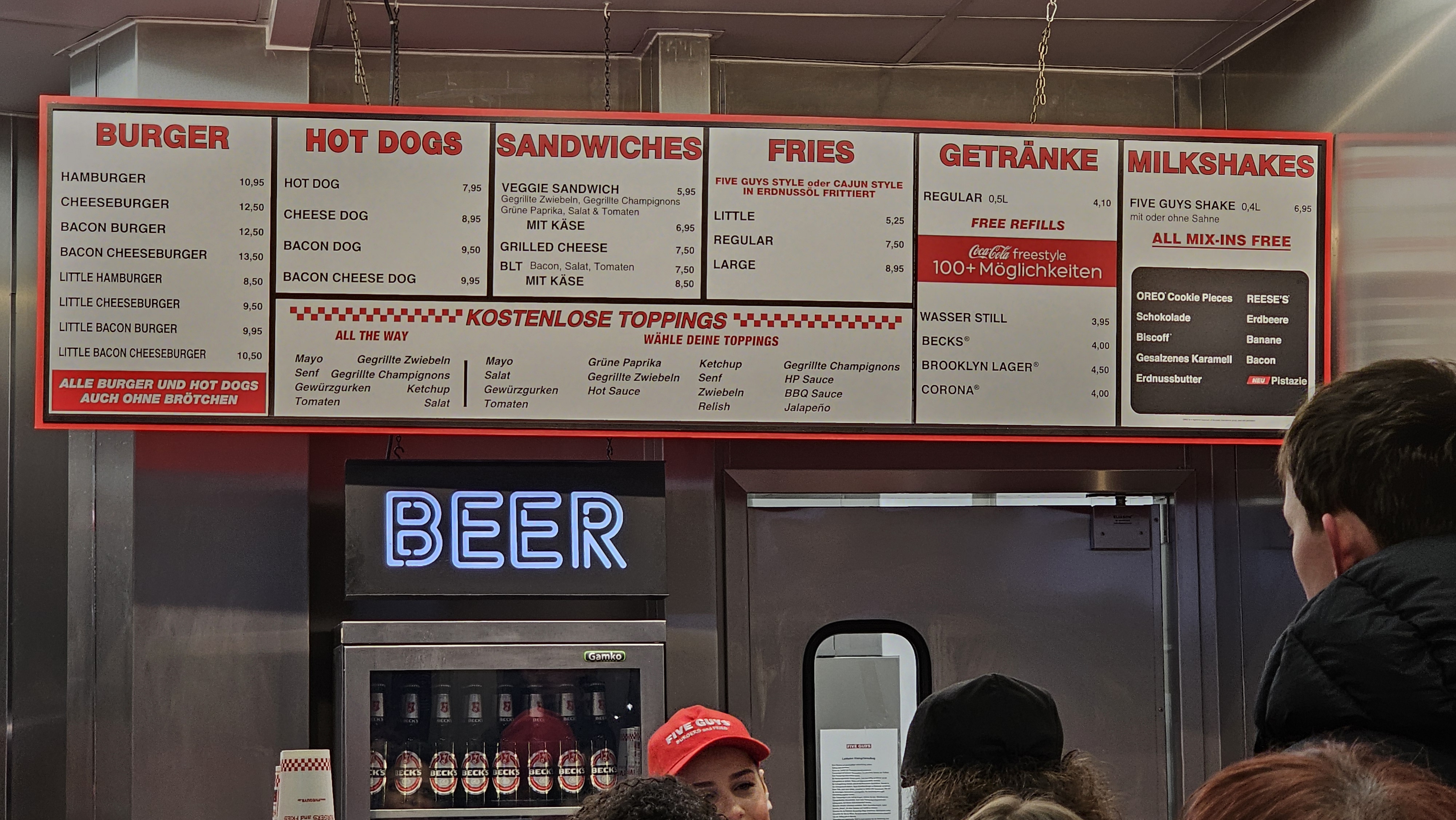 파이브가이즈 독일 베를린 가격