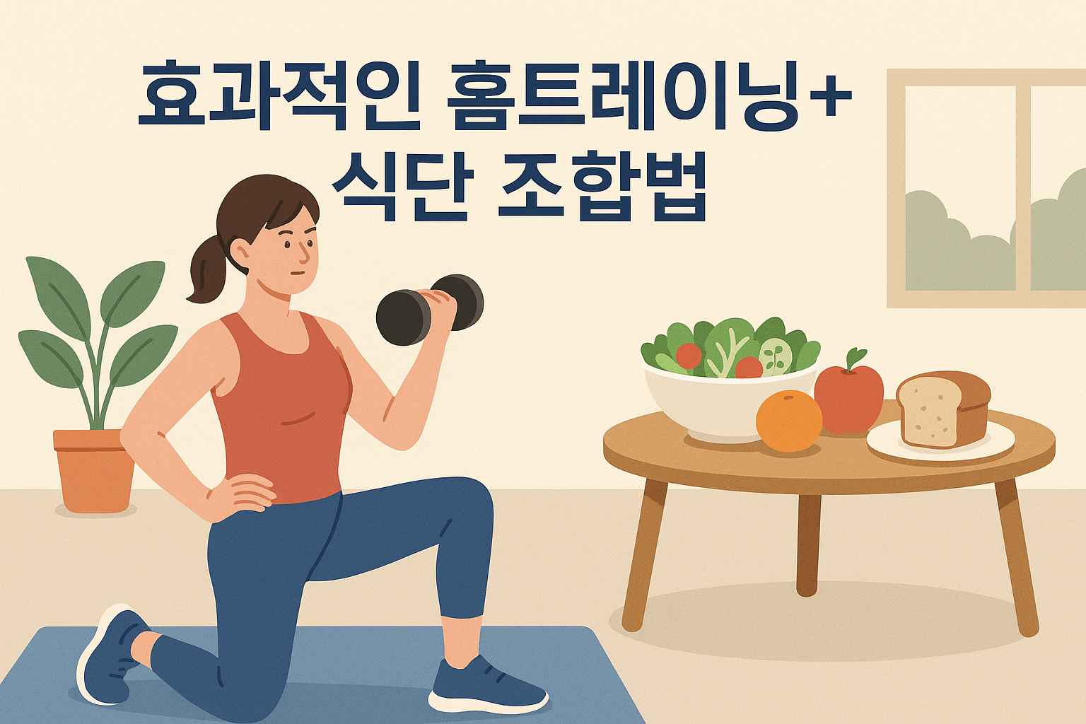 효과적인 홈트레이닝+식단 조합법