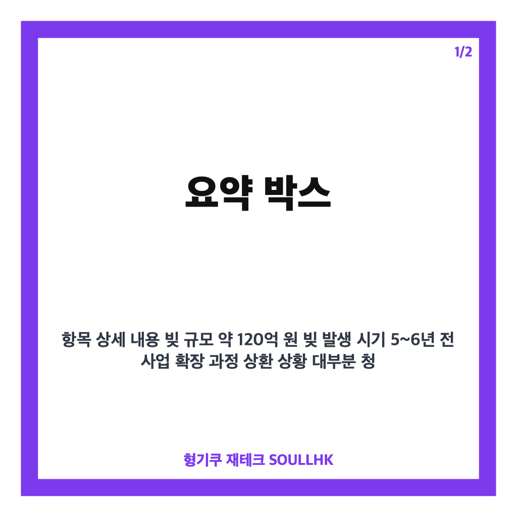 스윙스 120억 빚 고백과 청산 과정, 힙합 래퍼의 솔직한 이야기 카드뉴스 1