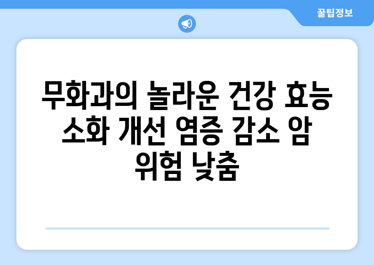 무화과의 놀라운 건강 효능 소화 개선 염증 감소 암 위험 낮춤