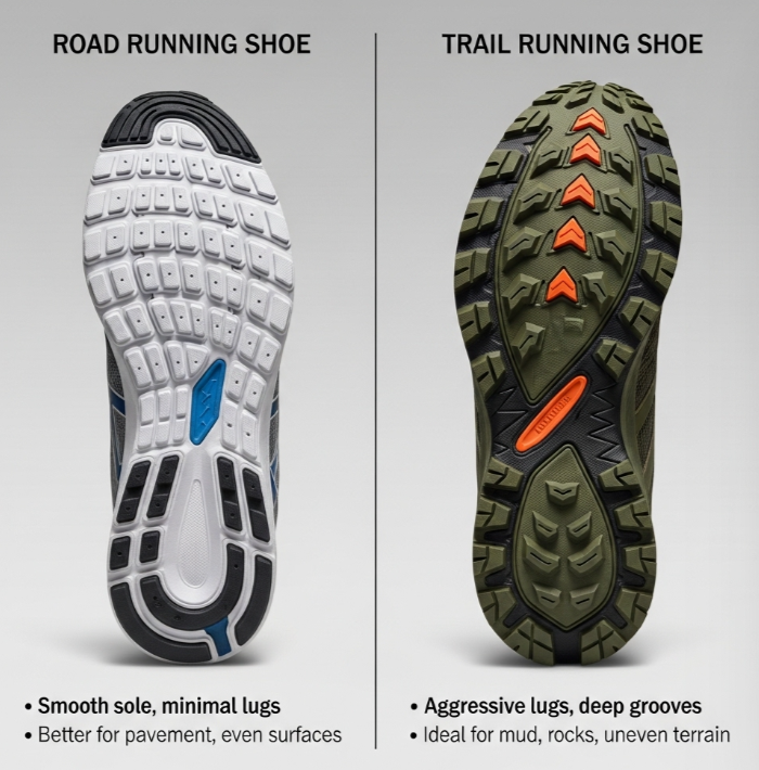 도로(로드)용 vs 트레일 러닝화