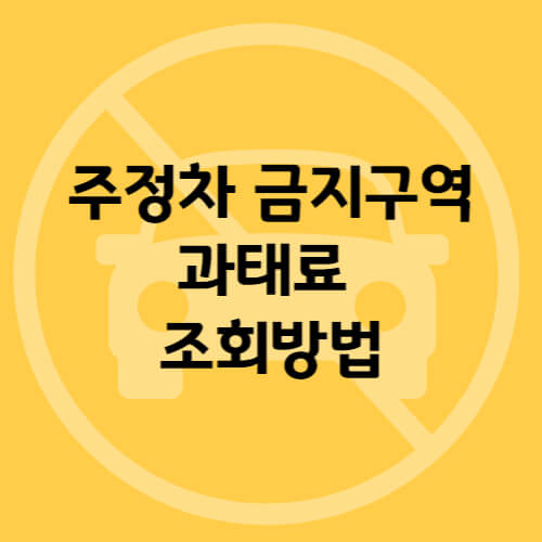 주정차 금지구역 과태료 조회방법