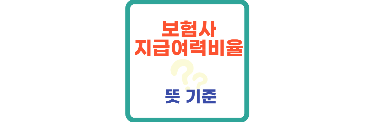 보험사 지급여력비율