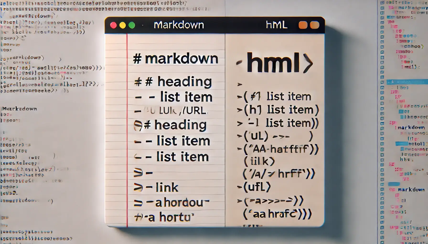 마크다운과 HTML 차이점