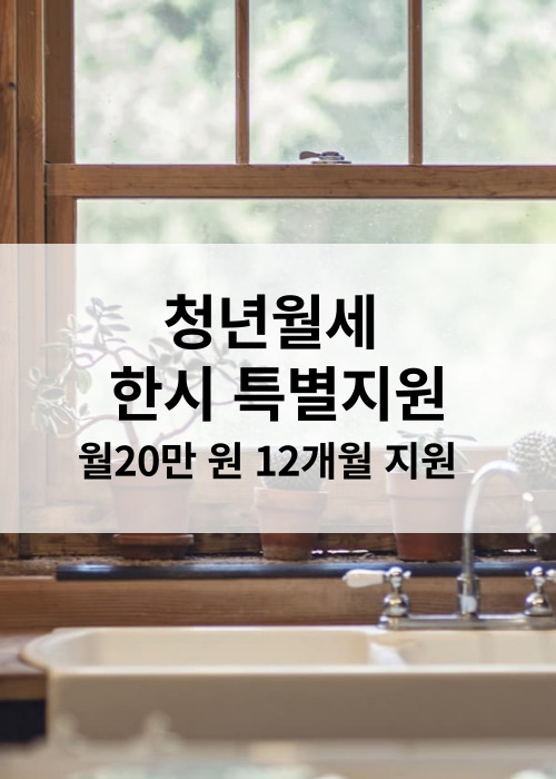 연최대240만원월세지원하는청년월세한시특별지원사업