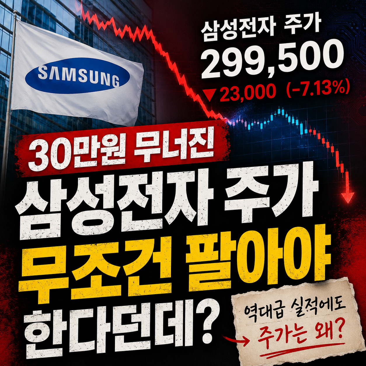 삼성전자 주가 30만원 붕괴