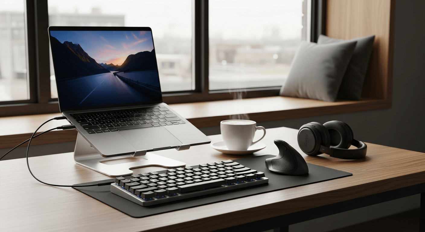 미국 생활의 필수 비즈니스 장비, 손목과 어깨의 하중을 최소화하는 인체공학적 워크스테이션 셋업