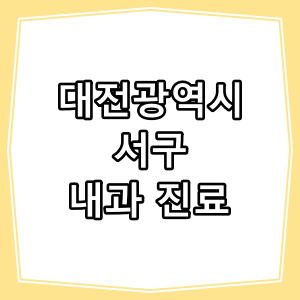 대전시 서구 호흡기, 내과 진료 하는 동네 병원