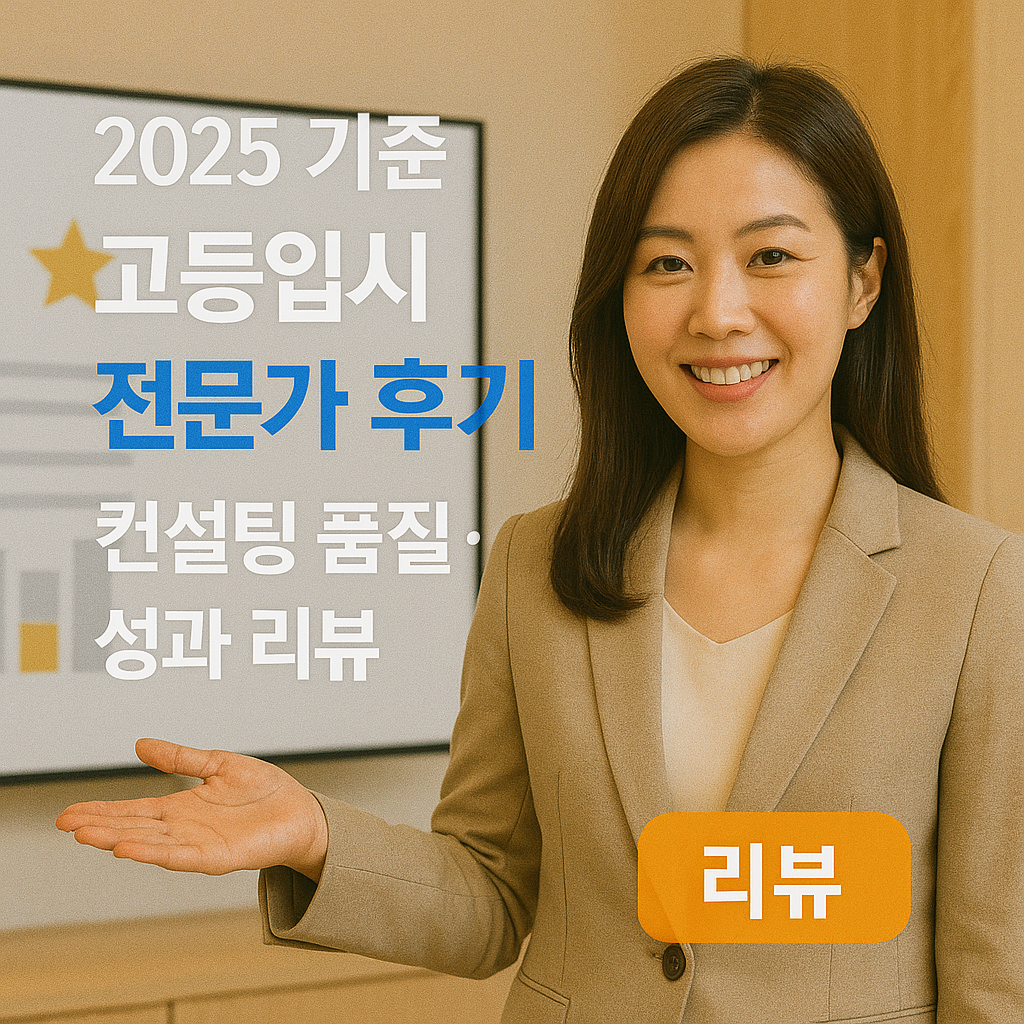 입시 전문가 후기 2025 기준 | 컨설팅 품질·성과 리뷰