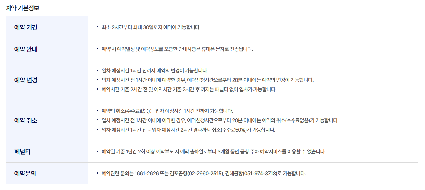 김해공항, 김해공항 주차장, 김해공항 주차장 예약