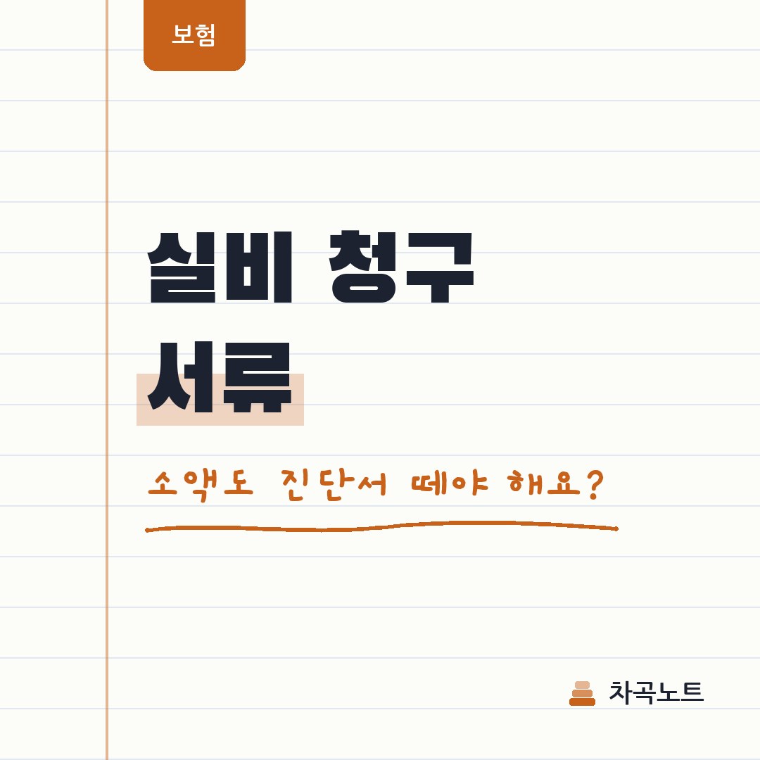 실비 청구 서류, 소액이면 영수증만 내도 되나요?