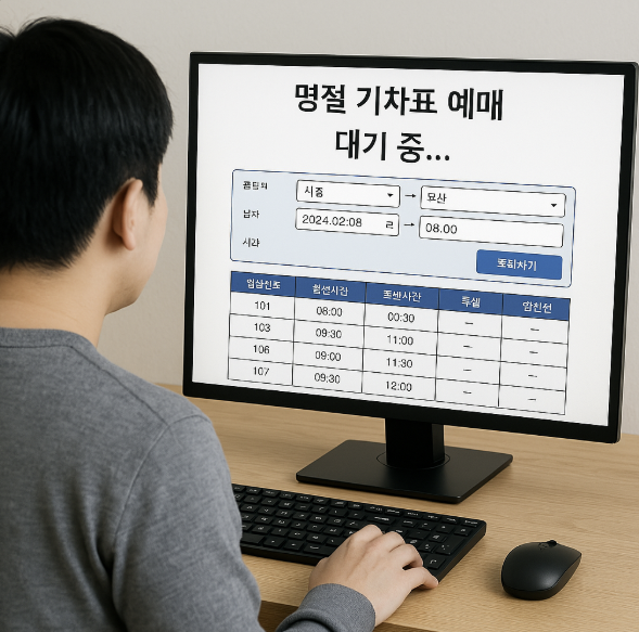 명절 기차표 예매 관련 이미지