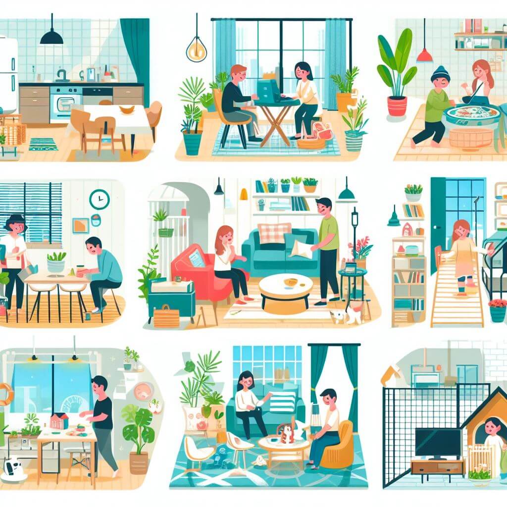 숙박할인권을 사용한 가족단위 여행객들