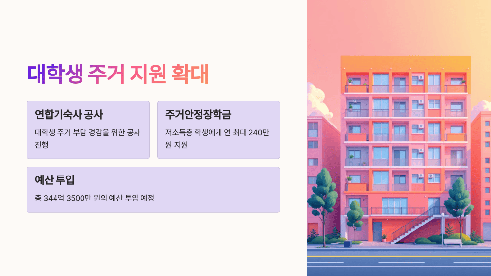 대학생 주거 지원 확대