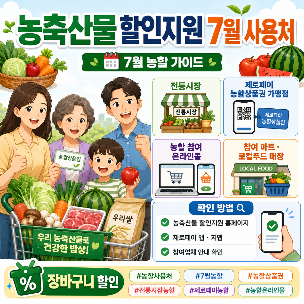 농축산물 할인지원 7월 사용처