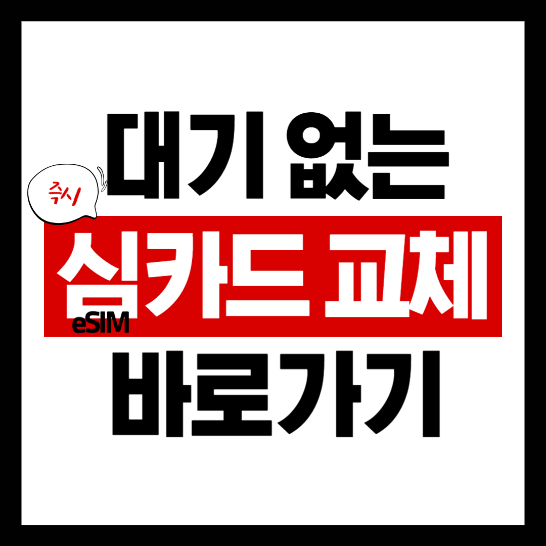 SKT eSIM(e심) 교체 방법, 무료 이심 변경(유심 대기 불필요)
