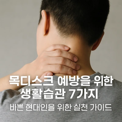 목디스크 예방