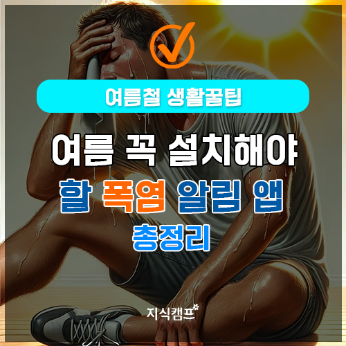 여름 꼭 설치해야 할 폭염 알림 앱 총정리