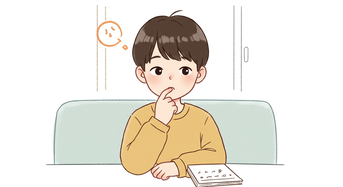 손톱을 물어뜯는 아이의 모습