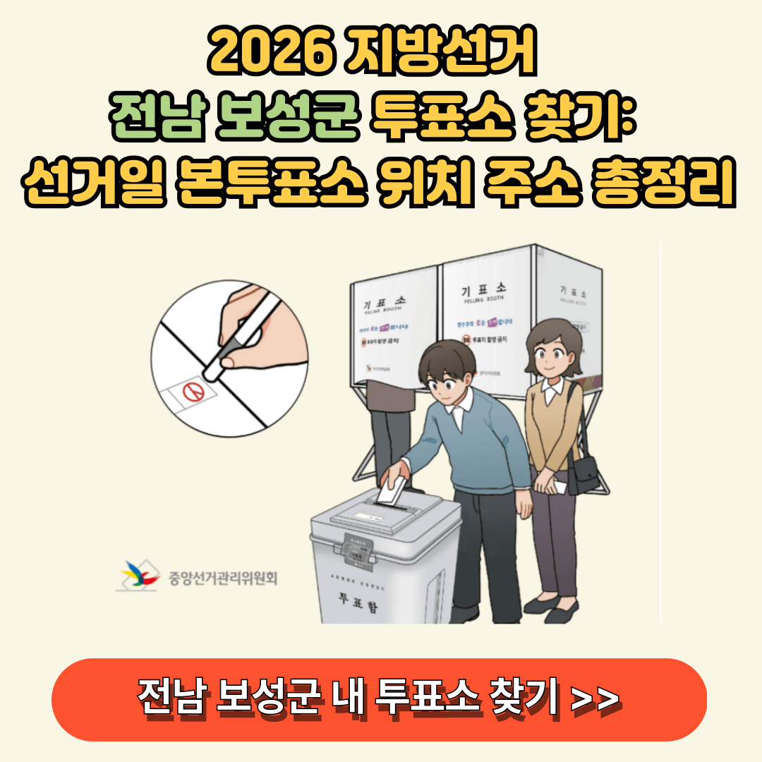 전남 보성 지방선거 본투표소 찾기