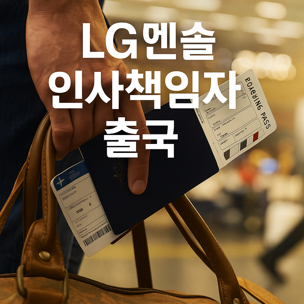 LG엔솔 인사책임자 출국
