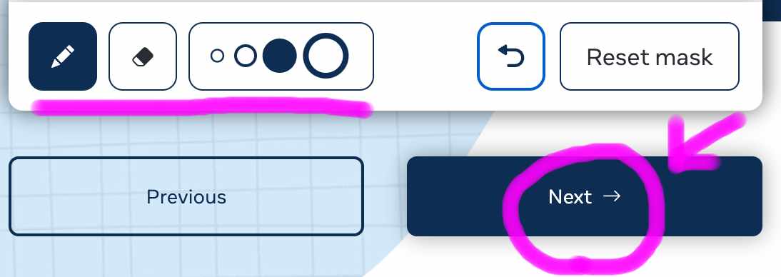 혹시나 그림이 팔과 다리가 잘 안 보이거나 하면 편집을 통해서 수정 후 다음(next)를 클릭해 줍니다.