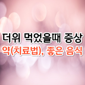 더위 먹었을때 증상&#44; 약(치료법)&#44; 좋은 음식