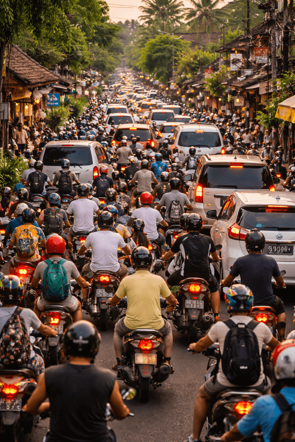 발리 교통체증 이미지