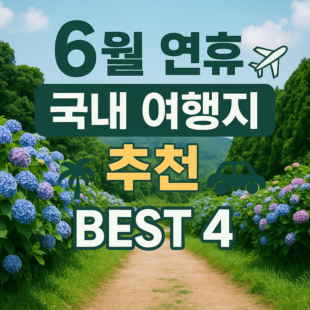 6월 연휴 국내 여행지 추천 BEST 4 (자연·힐링·차박까지)