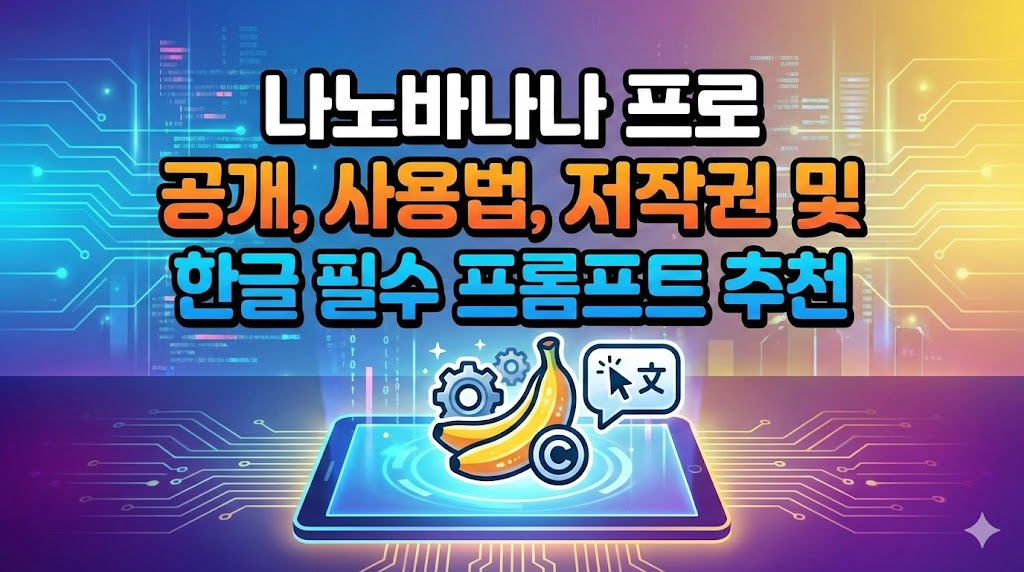 나노바나나 프로 공개, 사용법, 저작권 및 한글 필수 프롬프트 추천