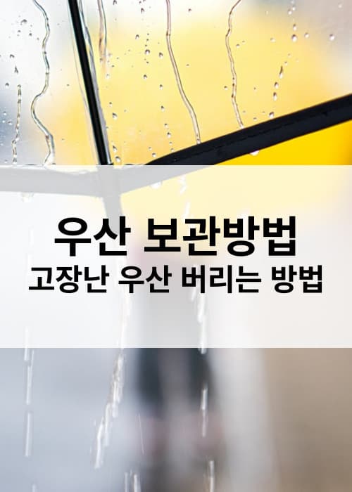 젖은 우산 관리방법과 고장 난 우산 분리수거 요령