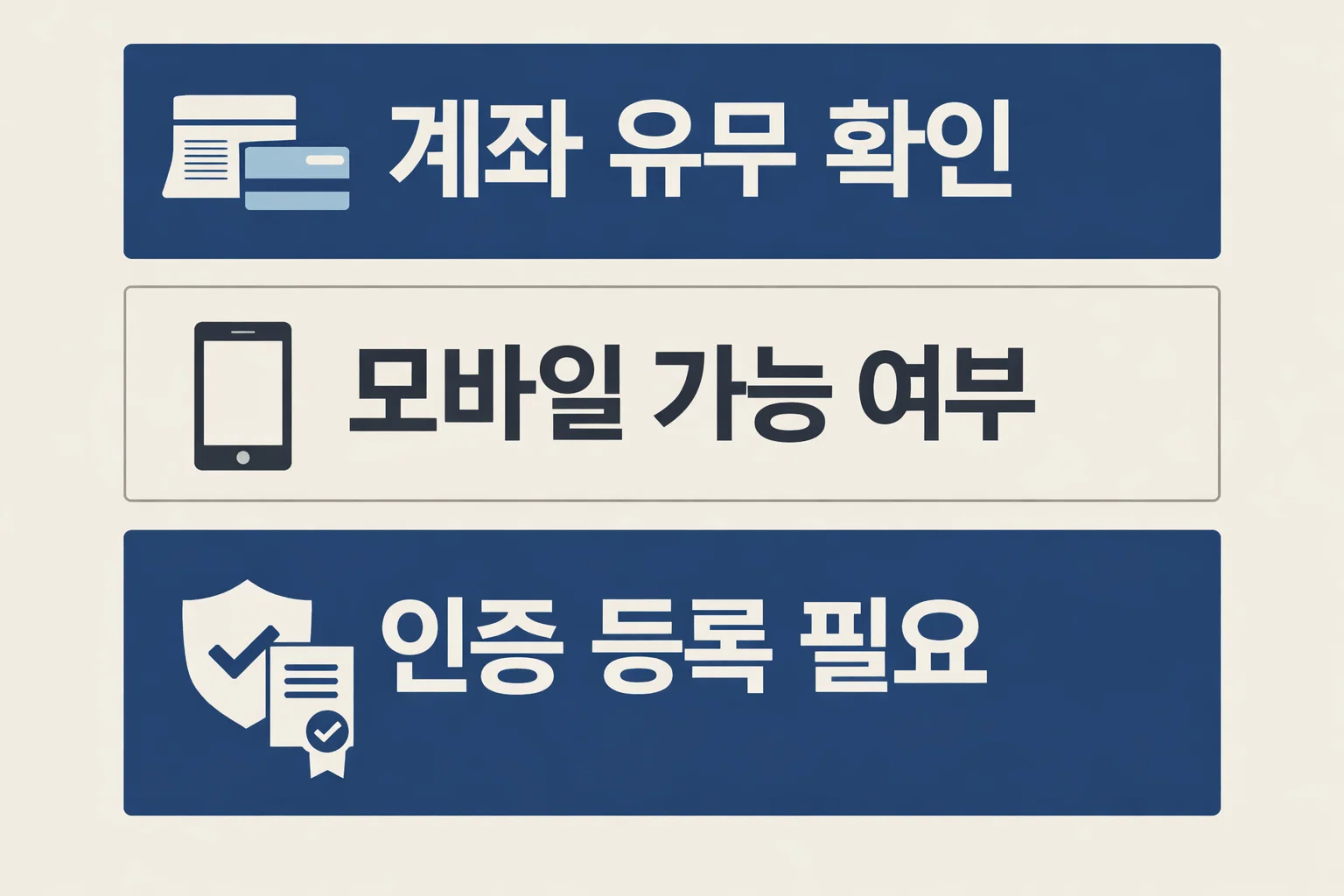 기업은행 인터넷뱅킹 가입 전에 계좌 유무와 모바일 가능 여부, 인증 등록 필요성을 먼저 점검하도록 정리한 체크형 이미지