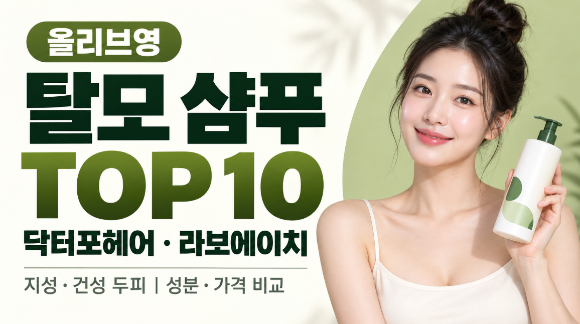 올리브영 탈모 샴푸 추천 TOP 10｜닥터포헤어&middot;라보에이치&middot;지성&middot;건성 두피&middot;성분&middot;가격 비교