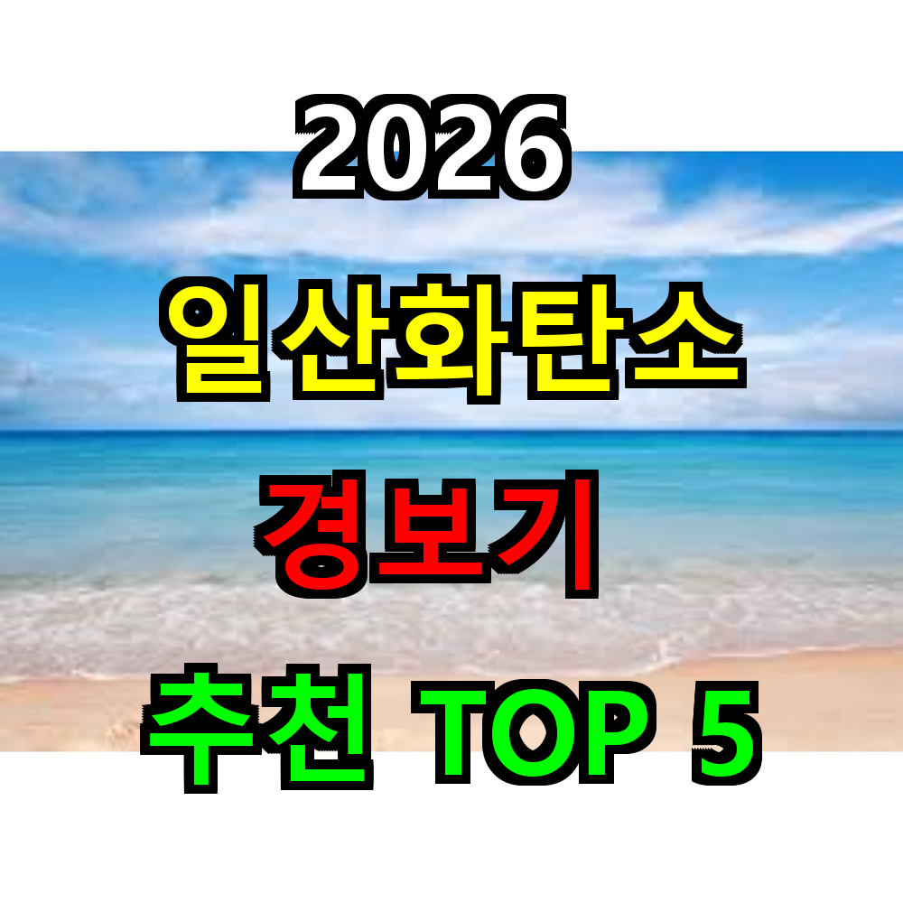 2026 일산화탄소 경보기 추천 TOP 5