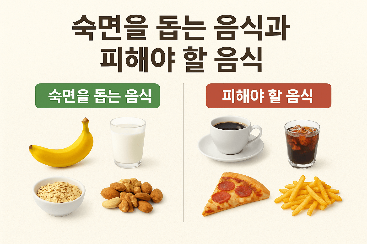 숙면을 돕는 음식과 피해야 할 음식