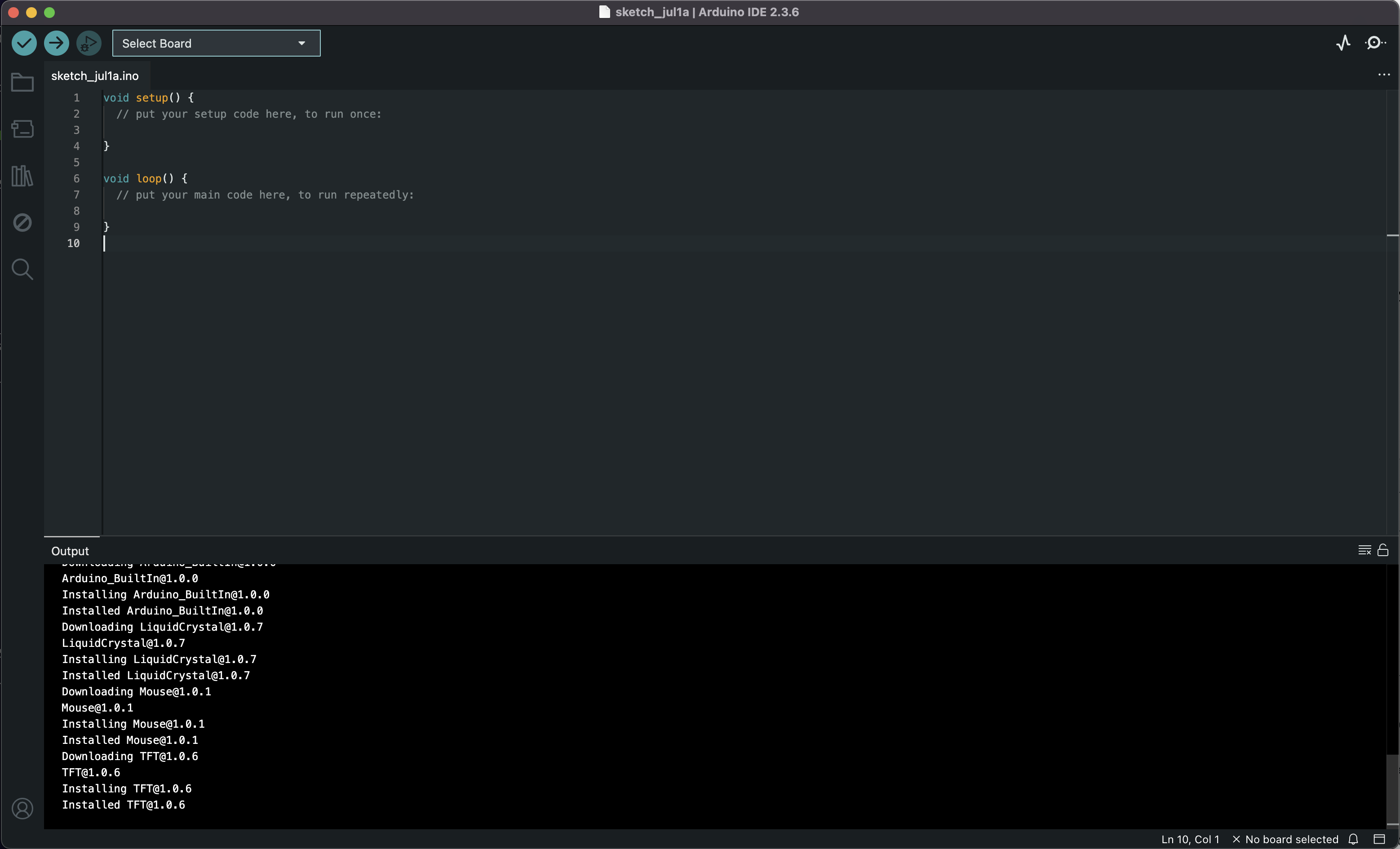 ARDUINO IDE 화면 구성