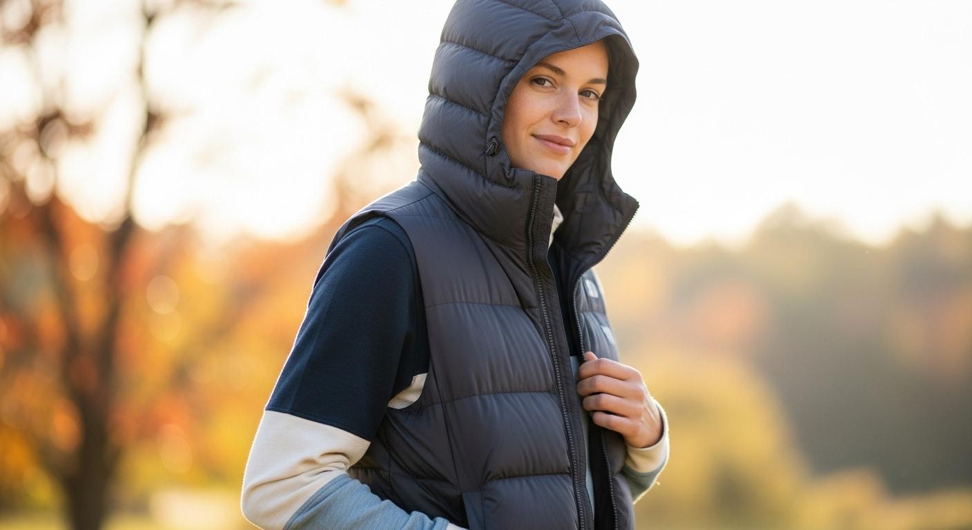 패딩 후드 조끼