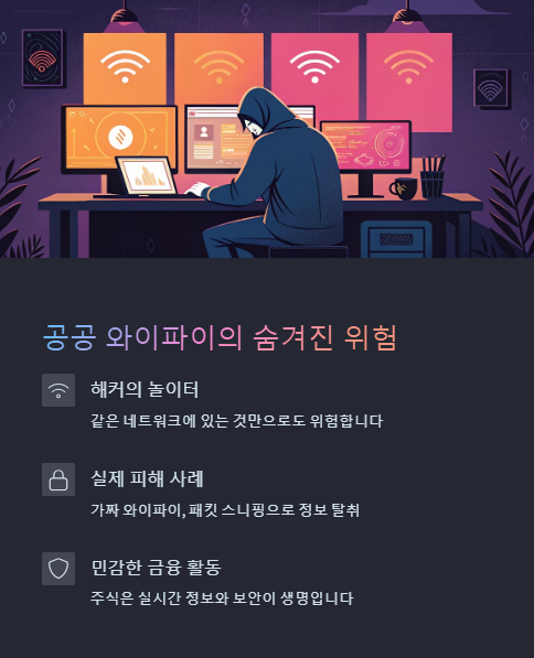 공공 와이파이의 숨겨진 위험