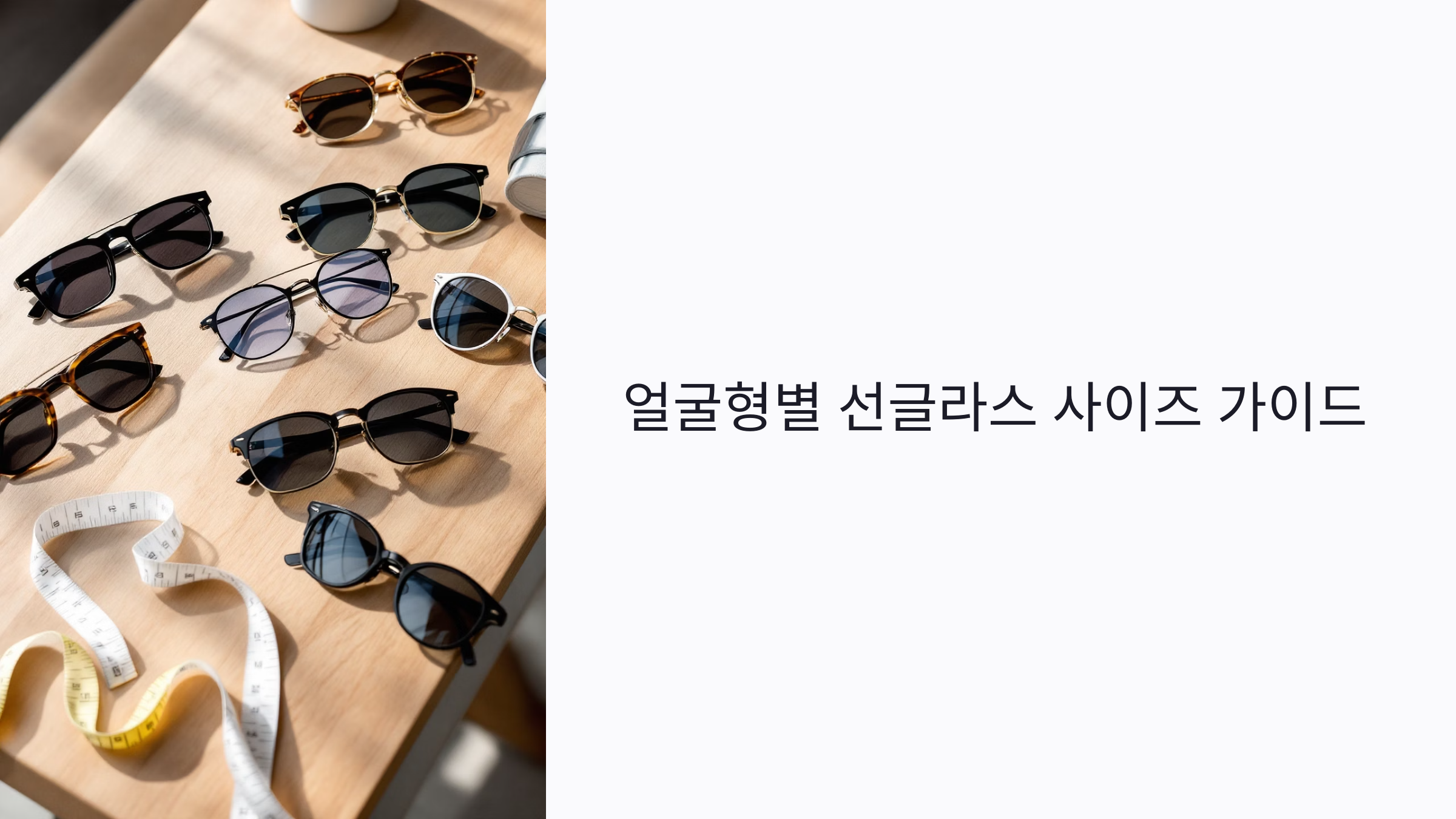 얼굴형별 선글라스 사이즈 고르는 법: 프레임·렌즈