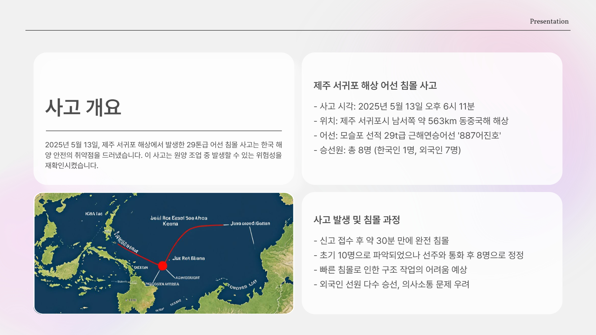 사고 개요 요약