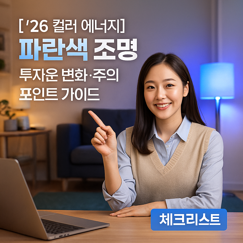[&rsquo;26 컬러 에너지] 파란색 조명 ｜ 투자운 변화&middot;주의 포인트 가이드